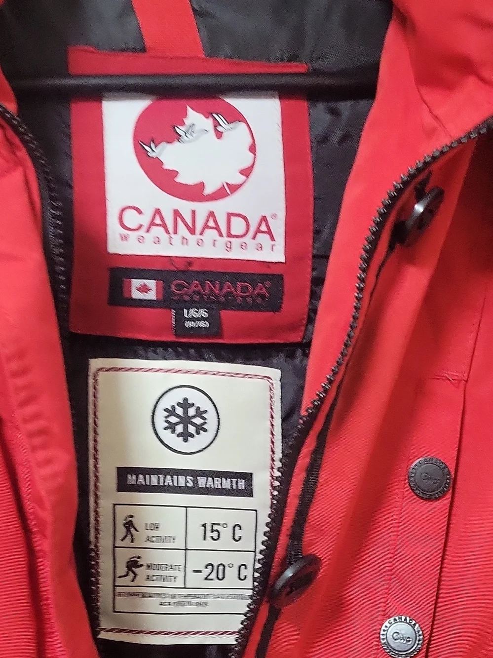 Canada Snowkids Red Insulated Puffer Coat for Kids